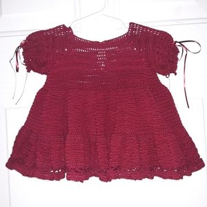 Little girls crocheted dress